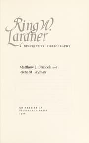 Tapa de Ring W. Lardner