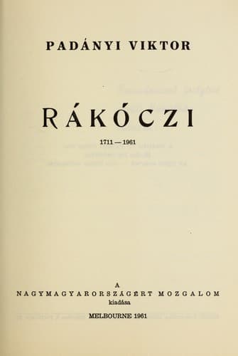 Tapa de Rákoczi, 1711-1961