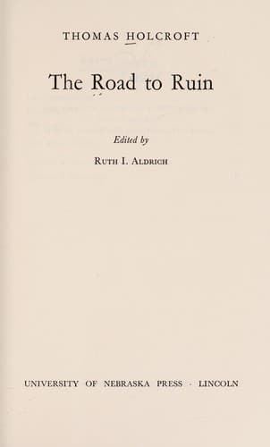 Tapa de The road to ruin.
