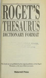Tapa de Roget's thesaurus