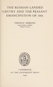 Tapa de The Russian landed gentry and the peasant emancipation of 1861