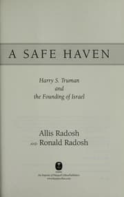 Tapa de A safe haven : Harry S. Truman and the founding of Israel
