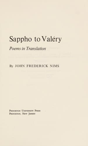 Tapa de Sappho to Valery