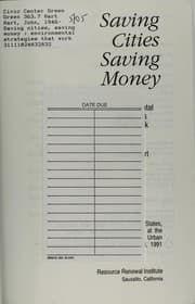 Tapa de Saving cities, saving money : environmental strategies that work