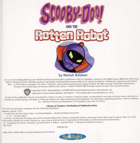 Tapa de Scooby-Doo! and the rotten robot