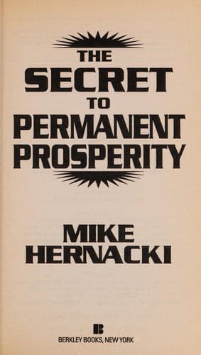 Tapa de The secret to permanent prosperity