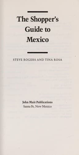 Tapa de The shopper's guide to Mexico