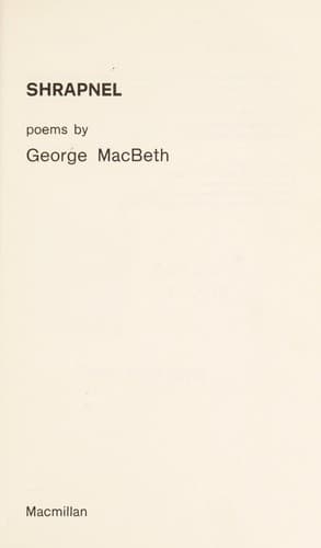 Tapa de Shrapnel: poems