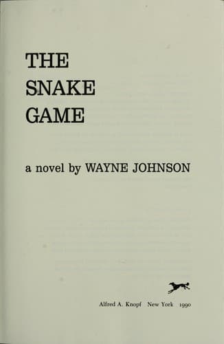 Tapa de The snake game : a novel