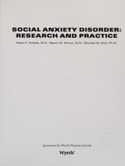 Tapa de Social anxiety disorder