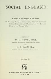 Tapa de Social England; a record of the progress of the people in religion, laws, learning, arts, industry, commerce, science, literature and manners, from the earliest times to the present day