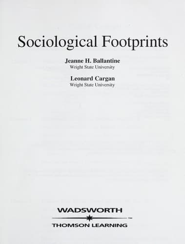 Tapa de Sociological footprints