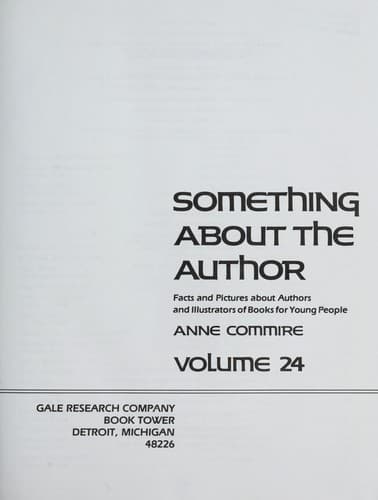 Tapa de Something About the Author - Volume 24