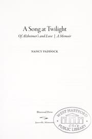 Tapa de A song at twilight of alzheimer's and love