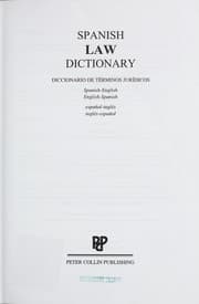 Tapa de Spanish law dictionary