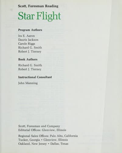 Tapa de Scott, Foresman reading