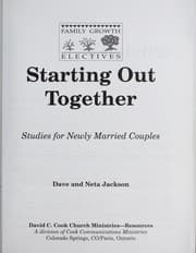 Tapa de Starting out together : studies for newly married couples