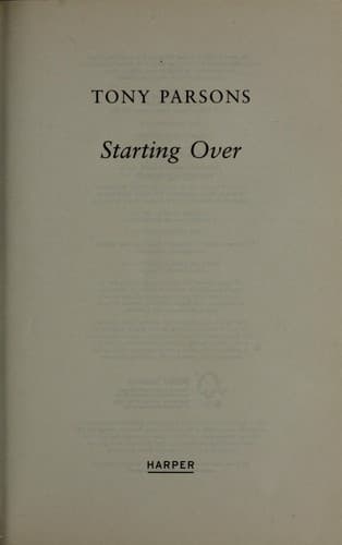Tapa de Starting over
