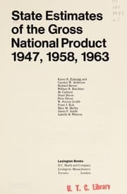 Tapa de State estimates of the gross national product, 1947, 1958, 1963