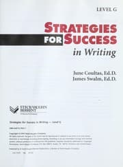 Tapa de Strategies for success in writing