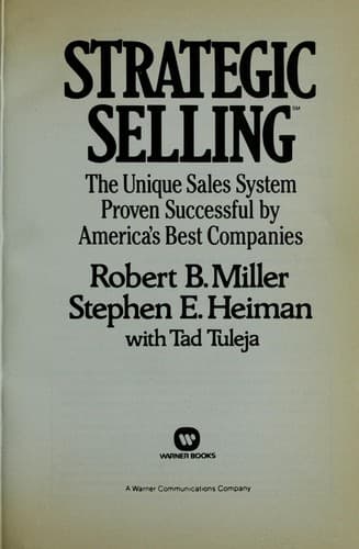 Tapa de Strategic selling