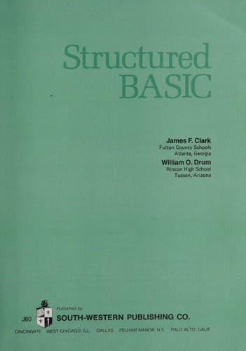 Tapa de Structured BASIC