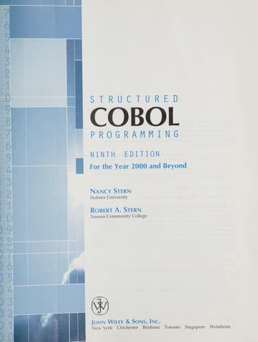 Tapa de Structured COBOL programming