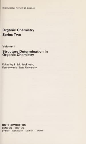 Tapa de Structure determination in organic chemistry