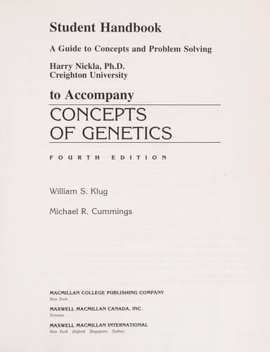 Tapa de Concepts Genetics S/G