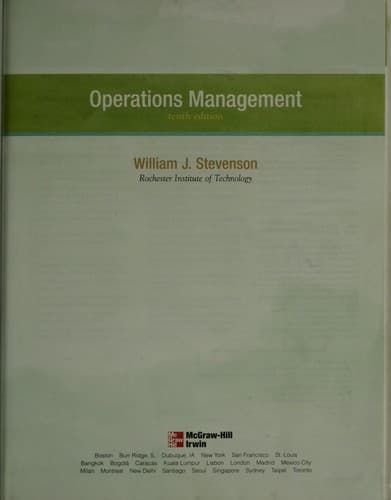 Tapa de Operations management