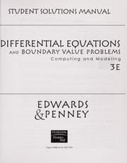 Tapa de Student solutions manual - Differential equations and boundary value problems