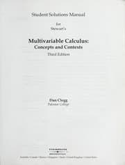 Tapa de Student solutions manual for Stewart's Multivariable calculus, concepts and contexts, third edition