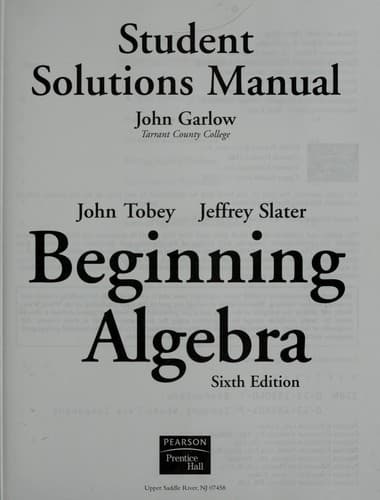 Tapa de Beginning algebra