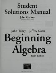 Tapa de Beginning algebra