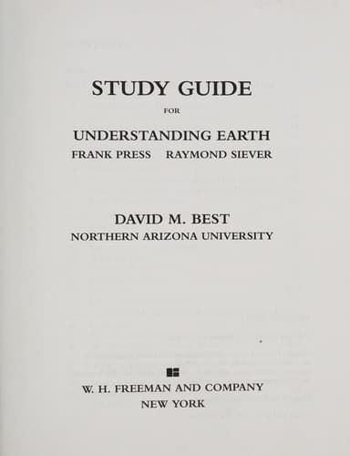 Tapa de Study guide for Understanding earth