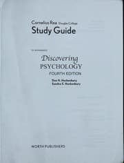 Tapa de Study guide to accompany Discovering psychology