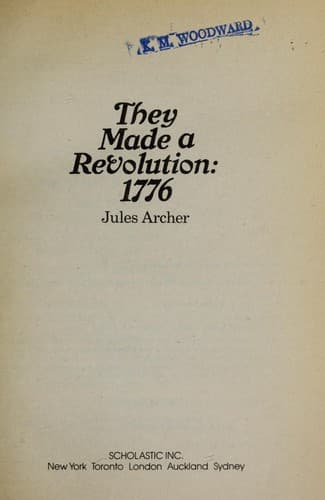 Tapa de They made a revolution: 1776