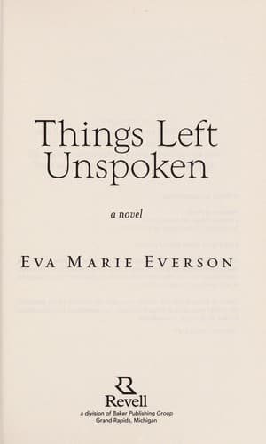 Tapa de Things left unspoken