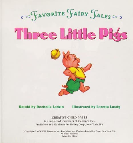 Tapa de Three little pigs