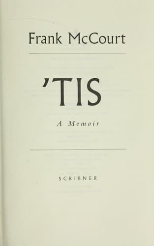 Tapa de 'Tis : a memoir