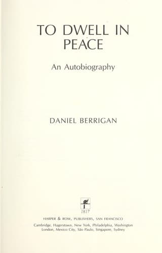 Tapa de To dwell in peace