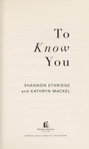 Tapa de To know you