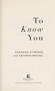 Tapa de To know you