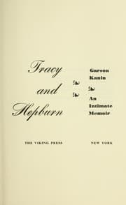 Tapa de Tracy and Hepburn; an intimate memoir