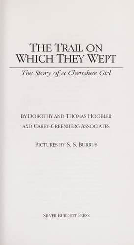 Tapa de The trail on which they wept