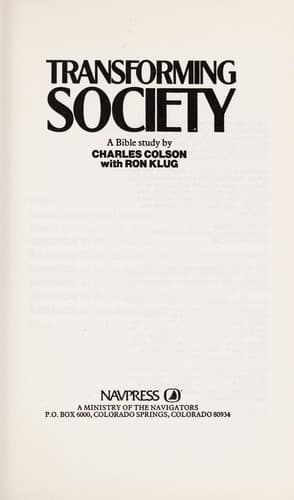 Tapa de Transforming Society