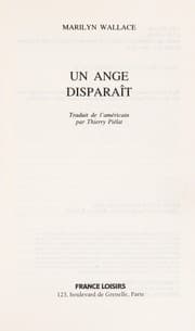 Tapa de Un ange disparait