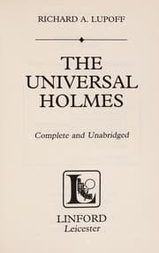 Tapa de The universal Holmes