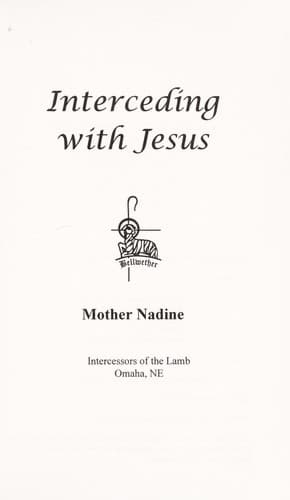 Tapa de Interceding with Jesus