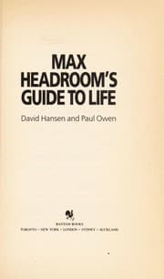 Tapa de Max Headroom's guide to life